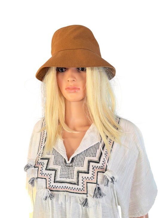 NWT Gigi Pip Brown Rylee Bucket Hat S/M 57 MSRP$64.00 main image 13